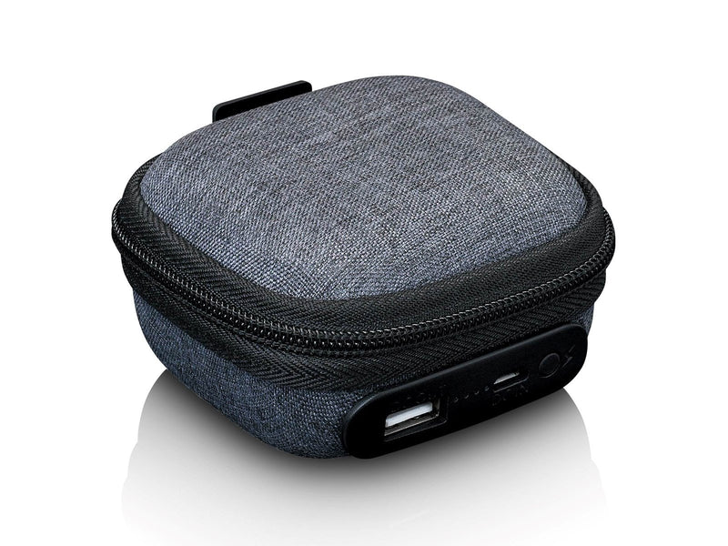 Lenco PBC-10GY - Case with built-in power bank - Grey Powerbank (Akku) - Grau - 1000 mAh
