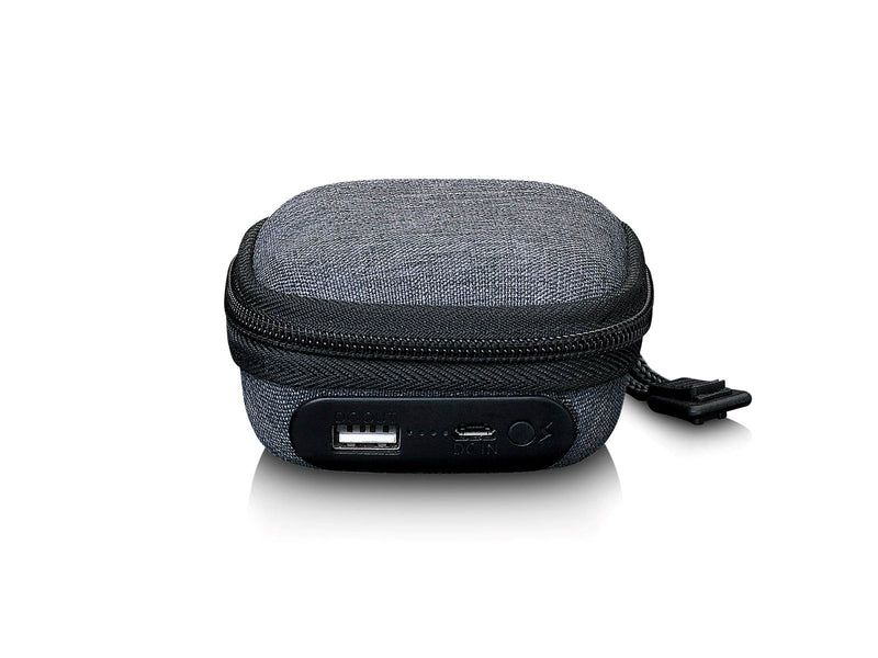 Lenco PBC-10GY - Case with built-in power bank - Grey Powerbank (Akku) - Grau - 1000 mAh