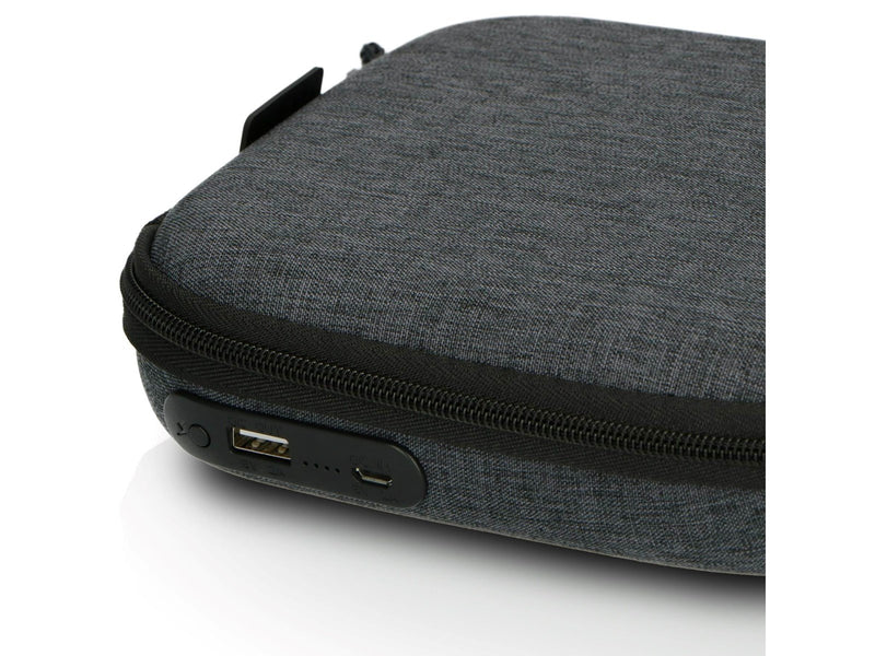 Lenco PBC-50GY - Case with built-in power bank - Grey Powerbank (Akku) - Grau - 5000 mAh