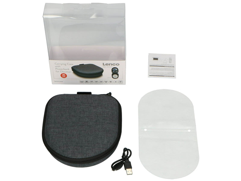 Lenco PBC-50GY - Case with built-in power bank - Grey Powerbank (Akku) - Grau - 5000 mAh
