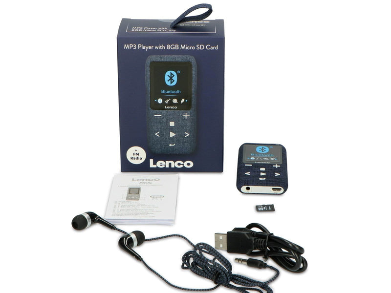 Lenco Xemio-861BK - MP3/MP4 Player with Bluetooth® 8GB Micro SD Card - Black - MP3 Spieler 8 GB