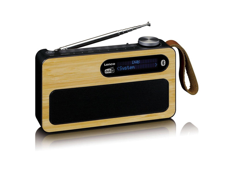 Lenco PDR-040 - DAB+ radio - Bamboo - DAB+/FM - Stereo - schwarz