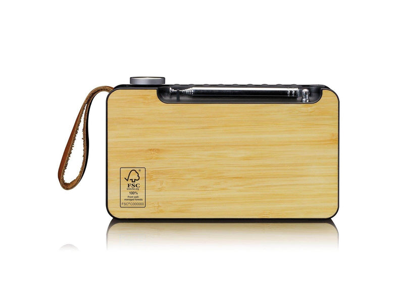 Lenco PDR-040 - DAB+ radio - Bamboo - DAB+/FM - Stereo - schwarz