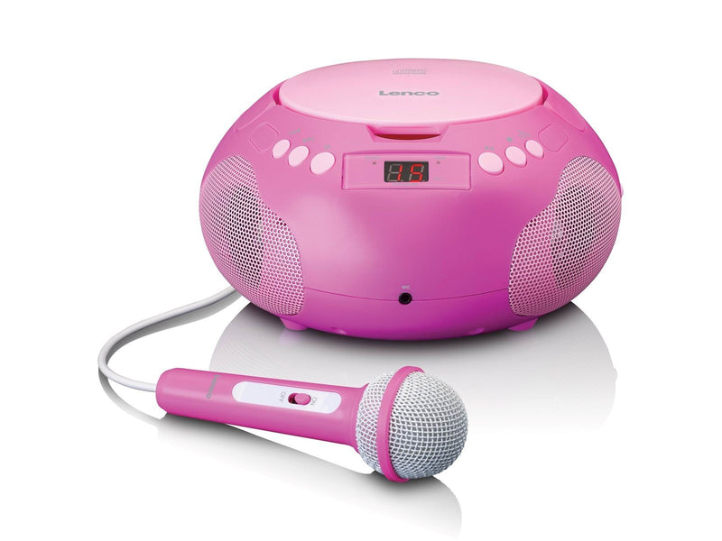 Lenco SCD-620PK - Portable radio/ CD player w. MIC.