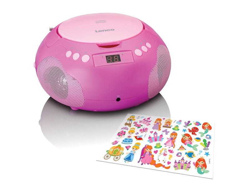 Lenco SCD-620PK - Portable radio/ CD player w. MIC.