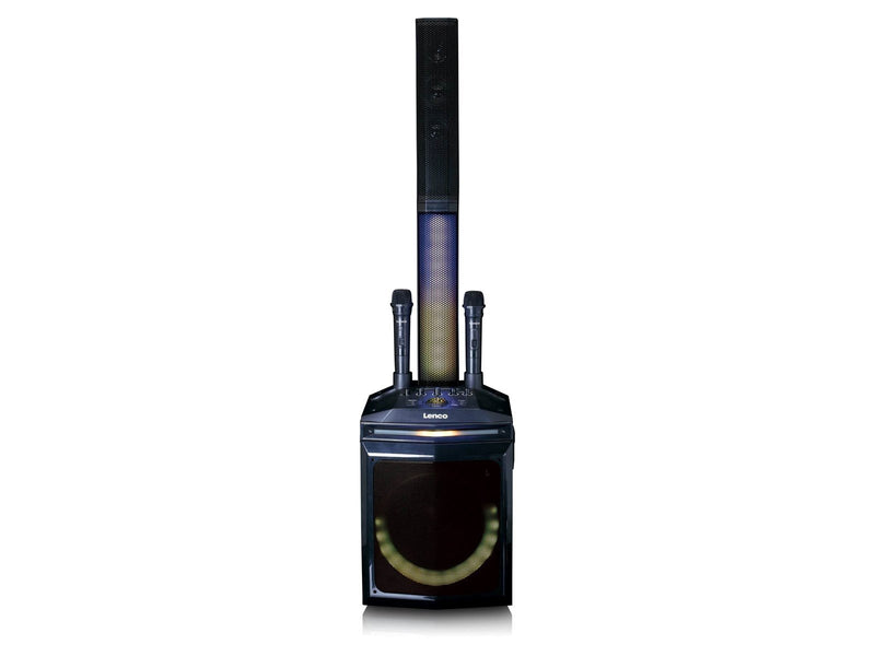 Lenco PA-220BK - PA with subwoofer and detachable tweeter column - Black