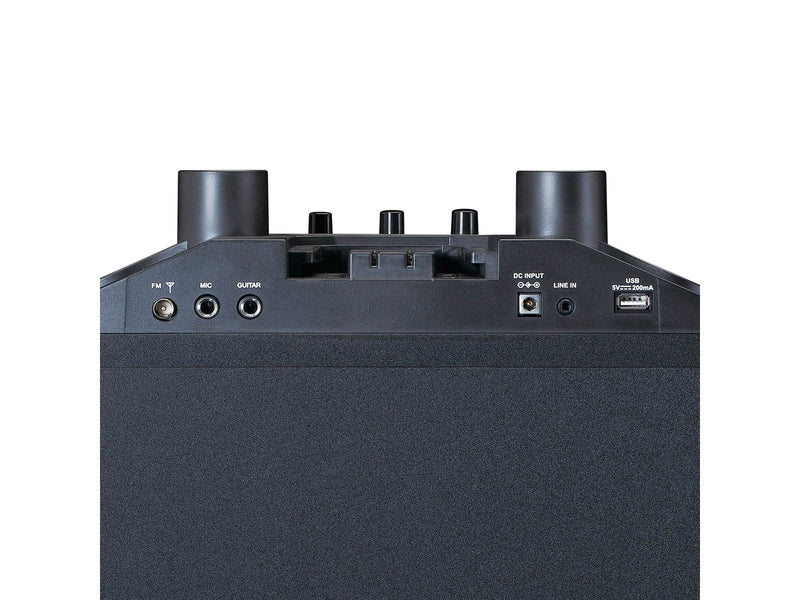 Lenco PA-220BK - PA with subwoofer and detachable tweeter column - Black