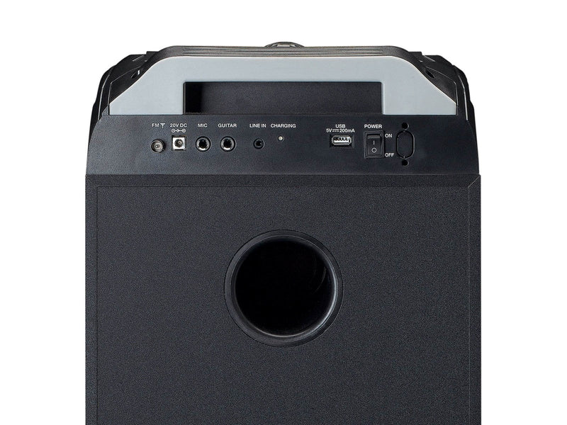 Lenco PA-260BK - PA with full front LED lighting and disco ball - Bluetooth - Black