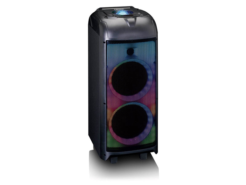 Lenco PA-260BK - PA with full front LED lighting and disco ball - Bluetooth - Black