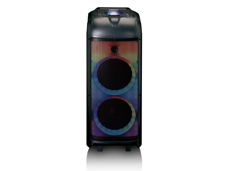 Lenco PA-260BK - PA with full front LED lighting and disco ball - Bluetooth - Black