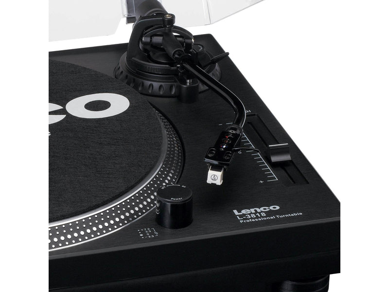 Lenco L-3818BK - Direct drive Record Player with USB/PC Encoding - Plattenspieler Schwarz