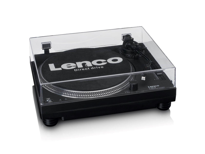 Lenco L-3818BK - Direct drive Record Player with USB/PC Encoding - Plattenspieler Schwarz