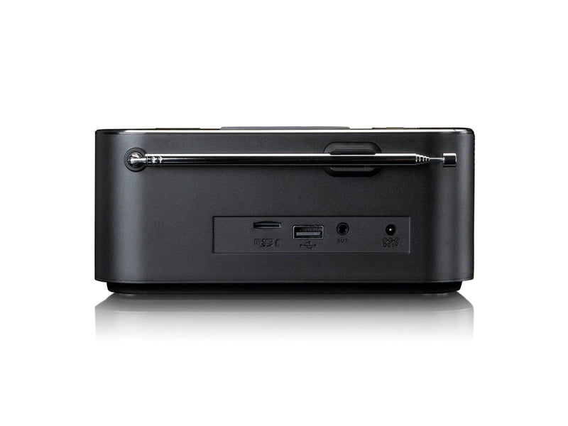 Lenco CR-650BK - DAB+/ FM Clock Radio with Bluetooth® and wireless charging black - DAB/DAB+/FM - Stereo - schwarz