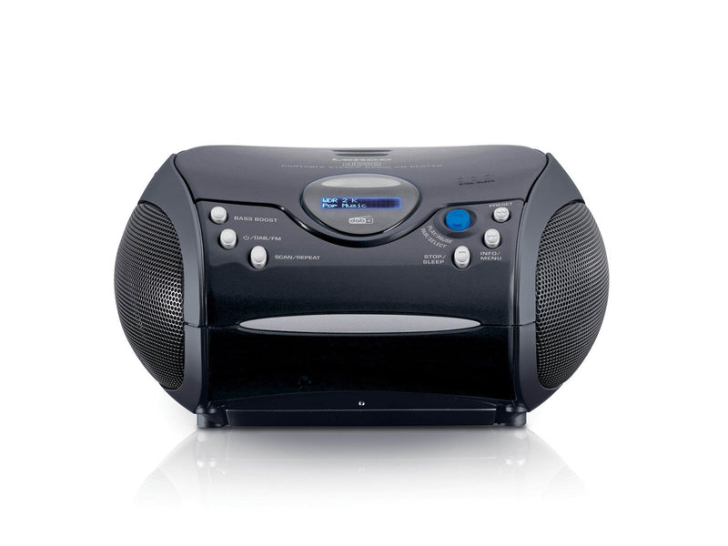 Lenco SCD-24 Black - Portable stereo FM radio with CD player