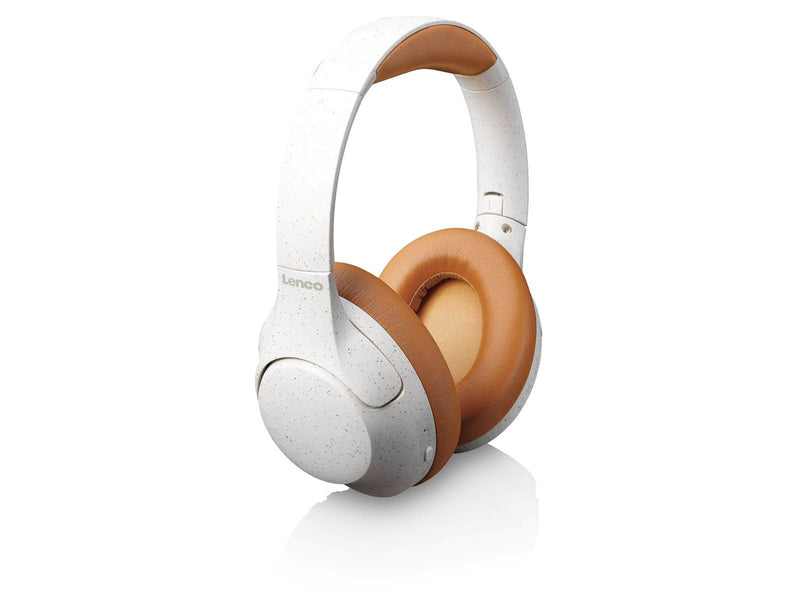 Lenco HPB-830GY - Wireless Bluetooth Headphones with Active Noise Cancelling and built-in microphones - Grey/White