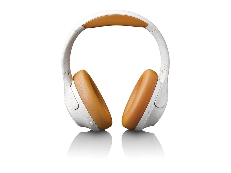 Lenco HPB-830GY - Wireless Bluetooth Headphones with Active Noise Cancelling and built-in microphones - Grey/White