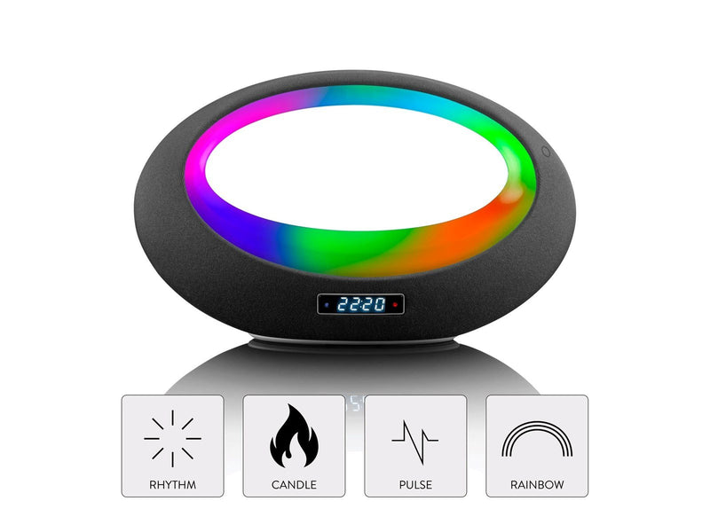 Lenco BT-210 - Bluetooth® Stereo speaker with 8 hours playing time and 6 W output power plus LED lights -Black