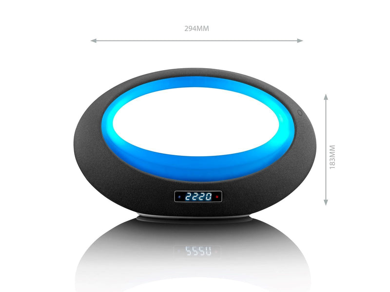 Lenco BT-210 - Bluetooth® Stereo speaker with 8 hours playing time and 6 W output power plus LED lights -Black