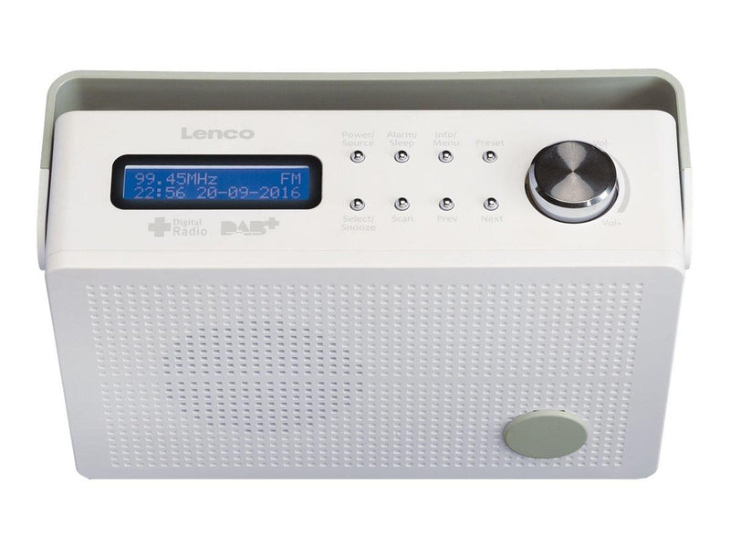 Lenco PDR-030WH - Portable DAB+/FM radio with alarm function - White - DAB/DAB+/FM - Mono - Weiß