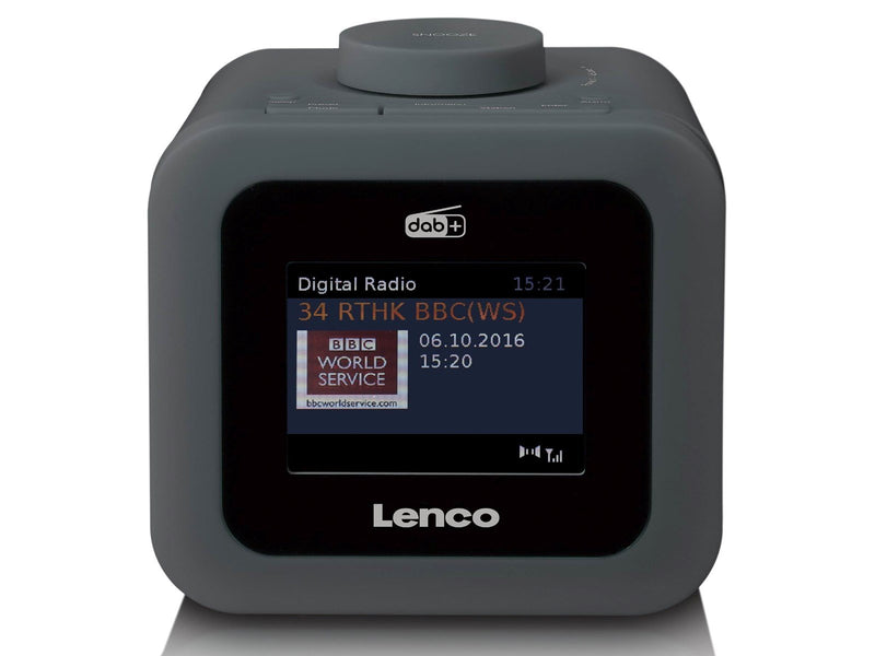 Lenco CR-620GY - DAB+/FM Clock Radio with colour display - Grey - DAB/DAB+/FM