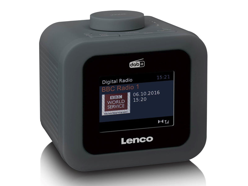 Lenco CR-620GY - DAB+/FM Clock Radio with colour display - Grey - DAB/DAB+/FM
