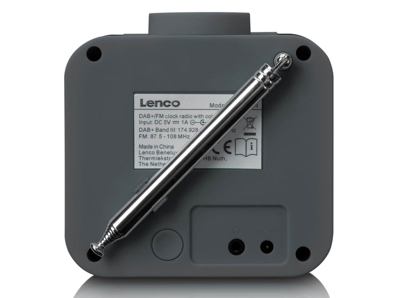 Lenco CR-620GY - DAB+/FM Clock Radio with colour display - Grey - DAB/DAB+/FM