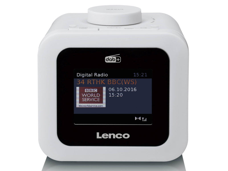 Lenco CR-620WH - DAB+/FM Clock Radio with colour display - White - DAB/DAB+/FM - Weiß