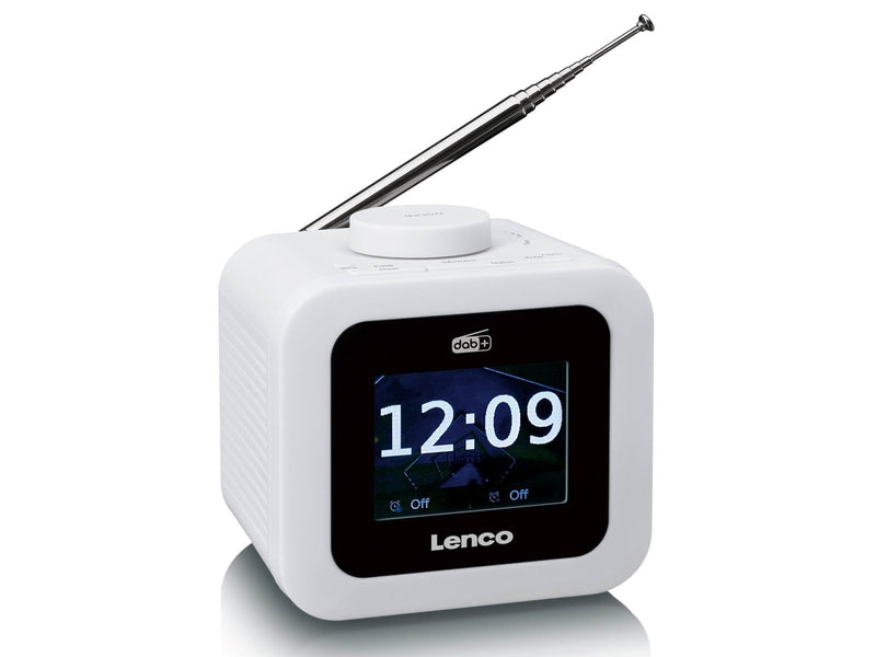 Lenco CR-620WH - DAB+/FM Clock Radio with colour display - White - DAB/DAB+/FM - Weiß