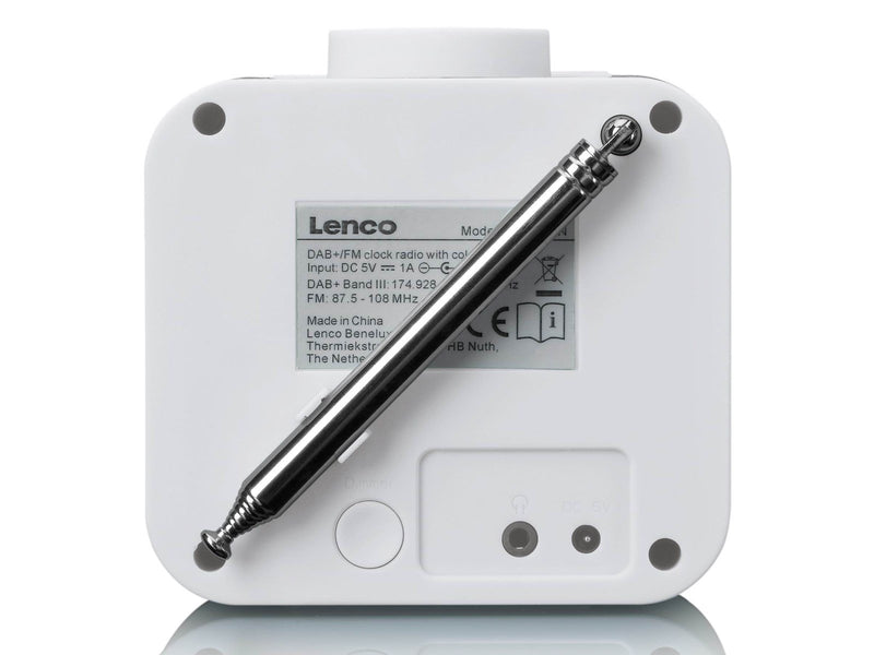 Lenco CR-620WH - DAB+/FM Clock Radio with colour display - White - DAB/DAB+/FM - Weiß