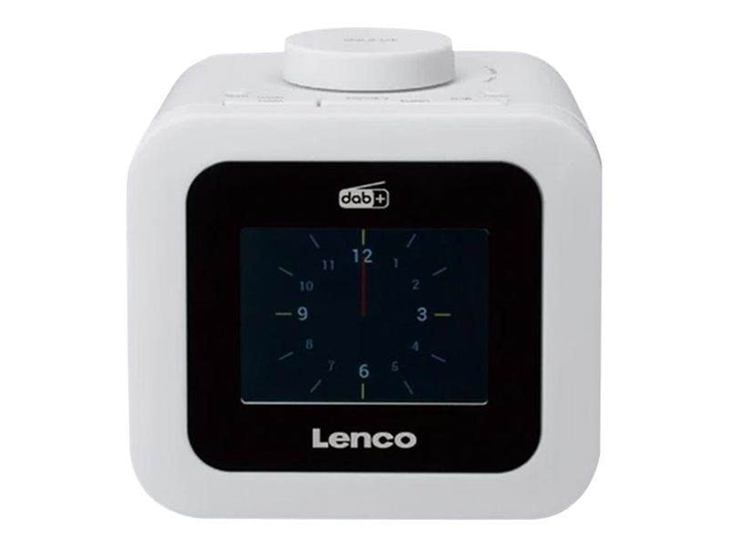 Lenco CR-620WH - DAB+/FM Clock Radio with colour display - White - DAB/DAB+/FM - Weiß