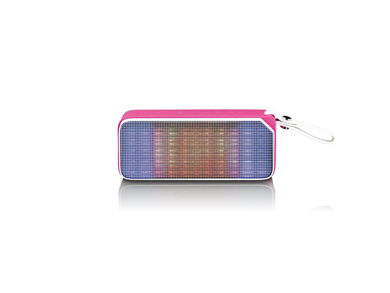 Lenco BT-191PK - Bluetooth stereo speaker splashproof with party lights - Pink