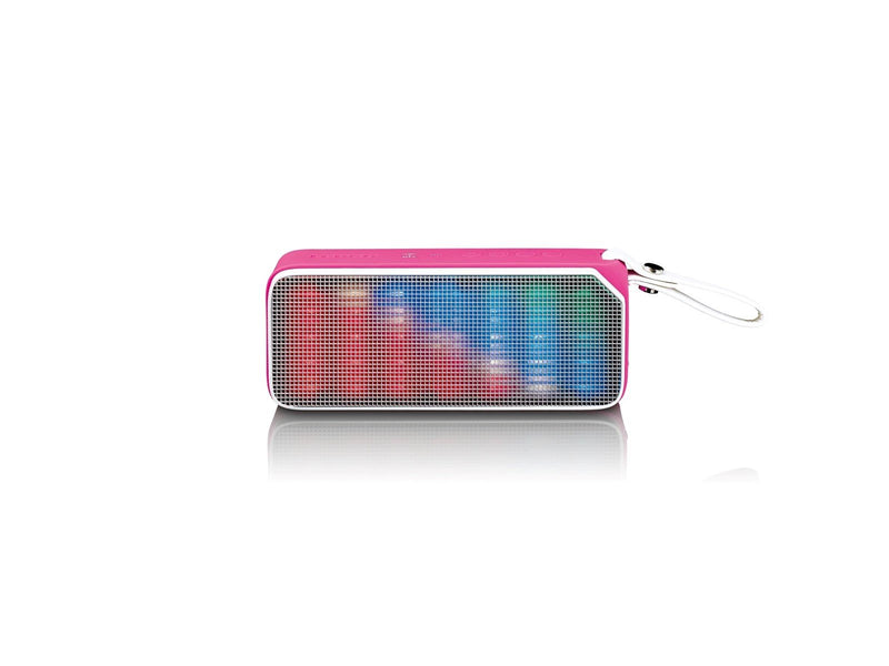 Lenco BT-191PK - Bluetooth stereo speaker splashproof with party lights - Pink