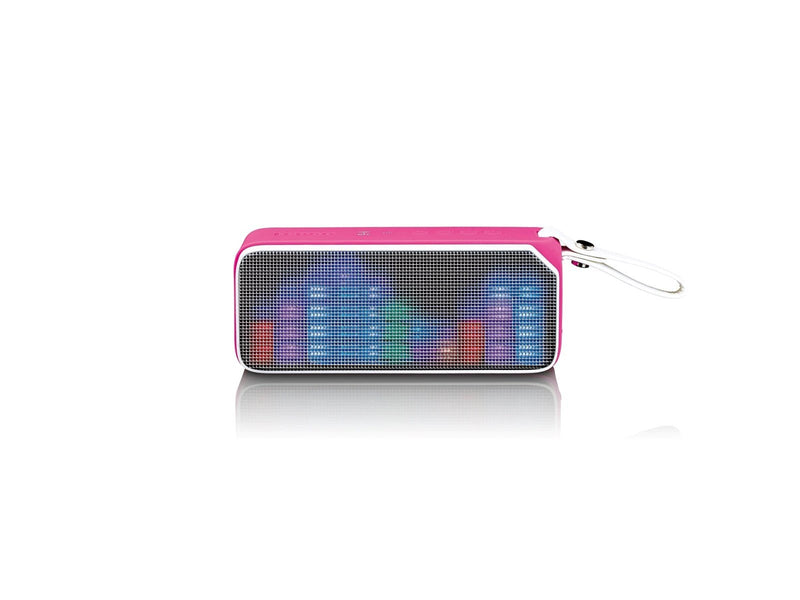 Lenco BT-191PK - Bluetooth stereo speaker splashproof with party lights - Pink