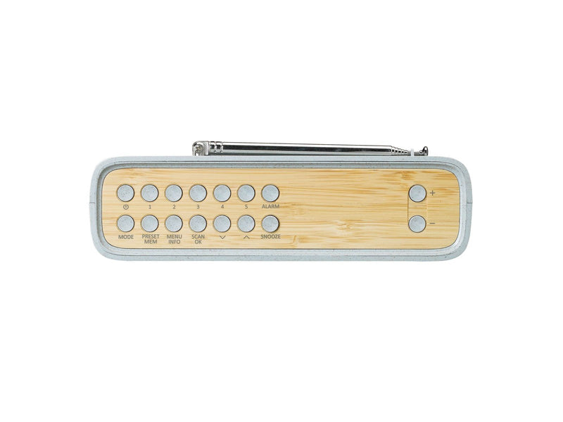 Lenco PDR-046GY - DAB+ radio met Bluetooth® 5.0 white/bamboo - DAB/DAB+/FM - Stereo - Weiß