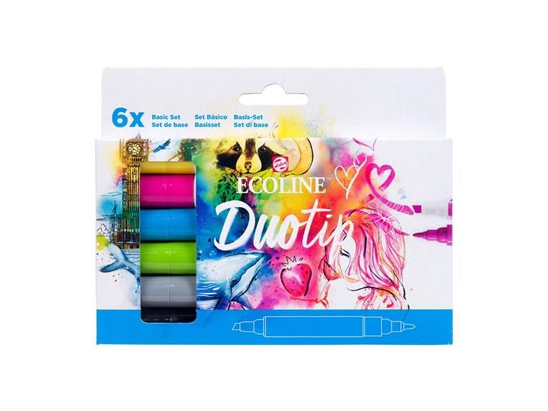 Talens Ecoline Duotip Markers Basic set 6 pcs.