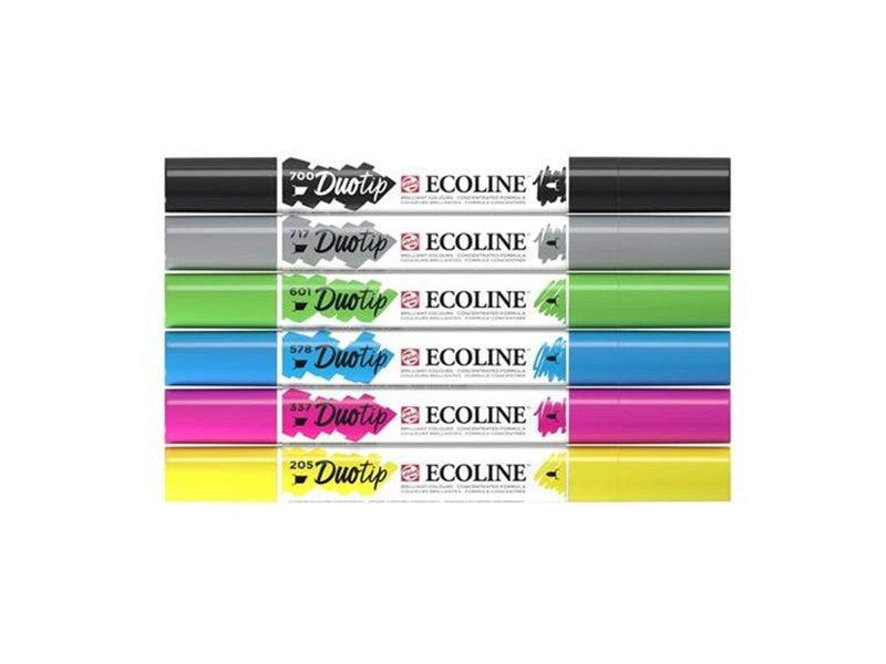 Talens Ecoline Duotip Markers Basic set 6 pcs.
