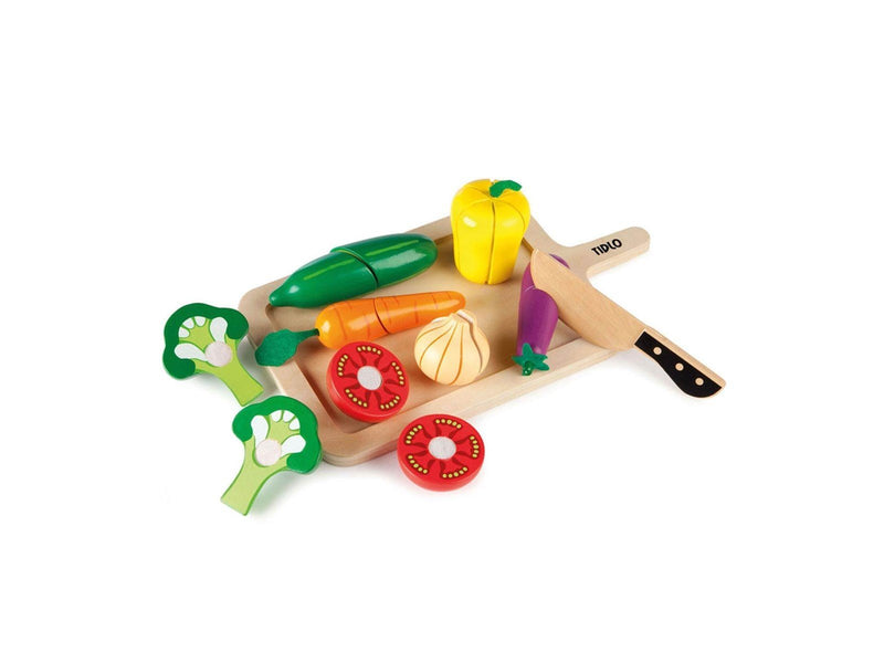 Tidlo Wooden Cutting Vegetables Playset 20 pieces