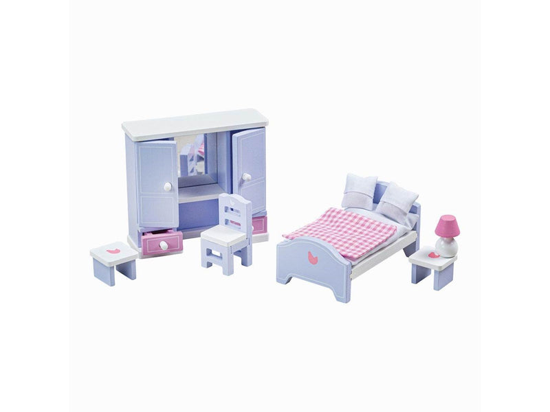 Tidlo Wooden Dollhouse Furniture Bedroom 6 pieces
