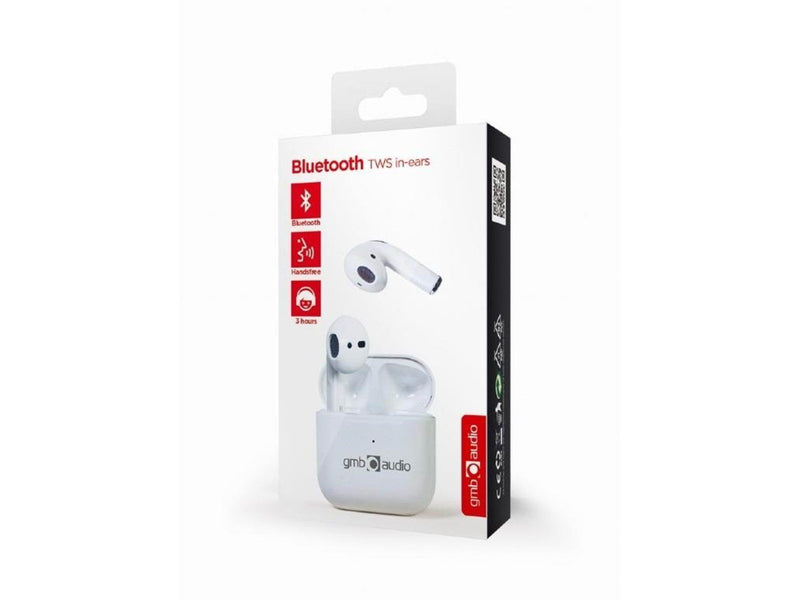 Gembird Bluetooth True Wireless in-ears Valletta - Glossy White