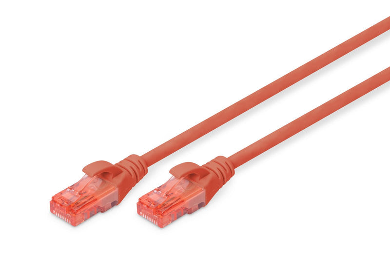 DIGITUS Patch-Kabel RJ-45 (M) zu RJ-45 (M) 5m Kupfer U/UTP Cat 6 rot (DK-1617-050/R)