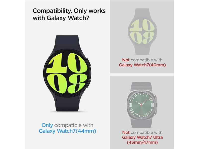 Spigen Glass tR EZ Fit - 2 Pack - Samsung Galaxy Watch7 (40mm)