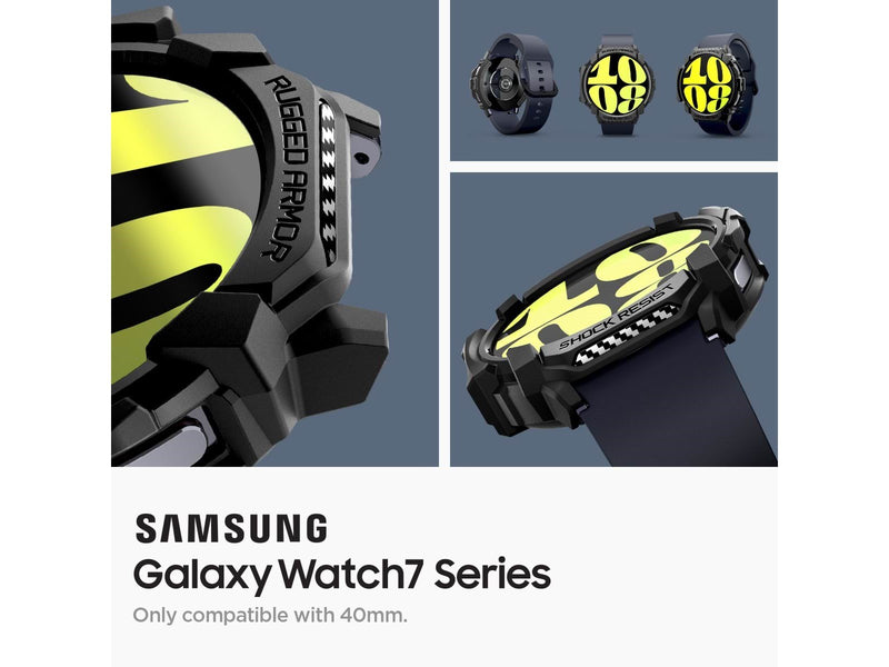 Spigen Rugged Armor - matte black - Samsung Galaxy Watch7 (44mm)