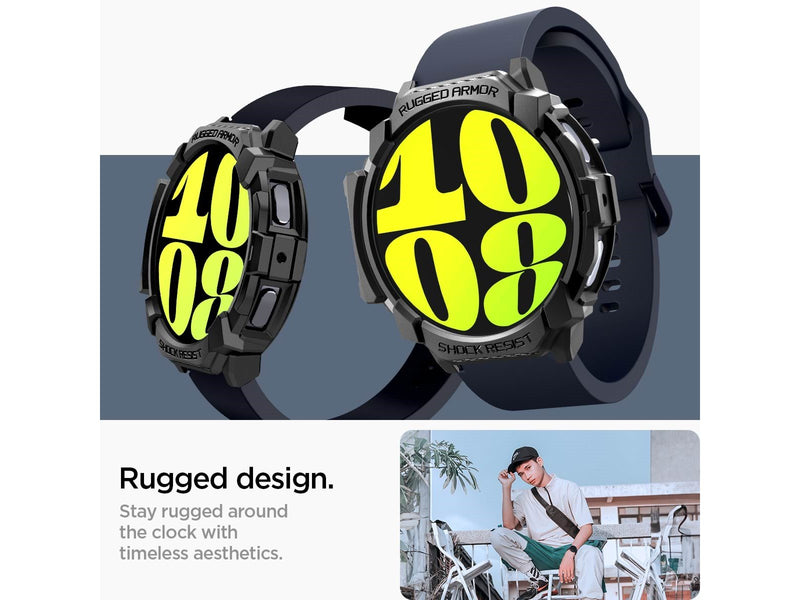 Spigen Rugged Armor - matte black - Samsung Galaxy Watch7 (44mm)