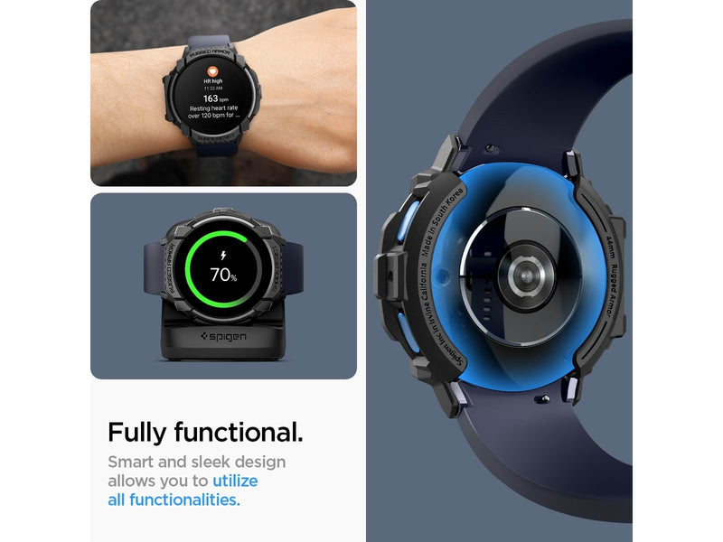Spigen Rugged Armor - matte black - Samsung Galaxy Watch7 (44mm)