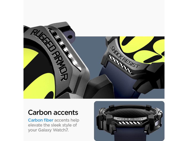 Spigen Rugged Armor - matte black - Samsung Galaxy Watch7 (44mm)