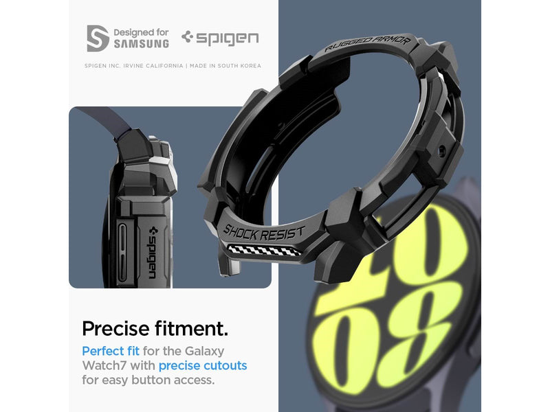 Spigen Rugged Armor - matte black - Samsung Galaxy Watch7 (44mm)