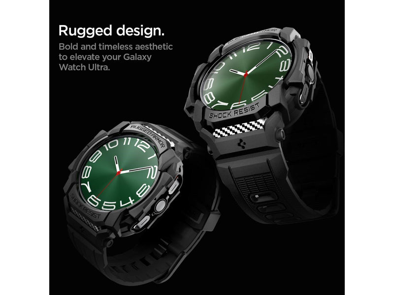 Spigen Rugged Armor Pro - matte black - Samsung Galaxy Watch Ultra