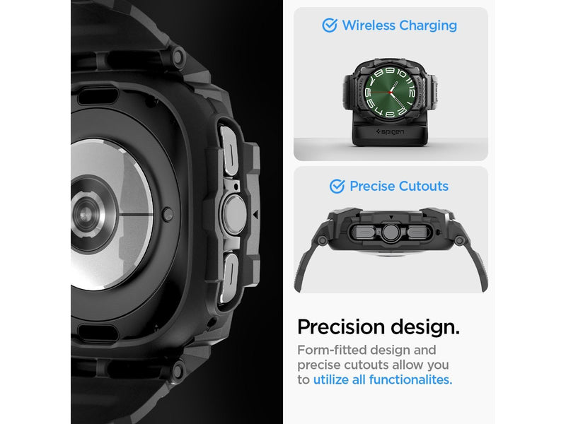 Spigen Rugged Armor Pro - matte black - Samsung Galaxy Watch Ultra