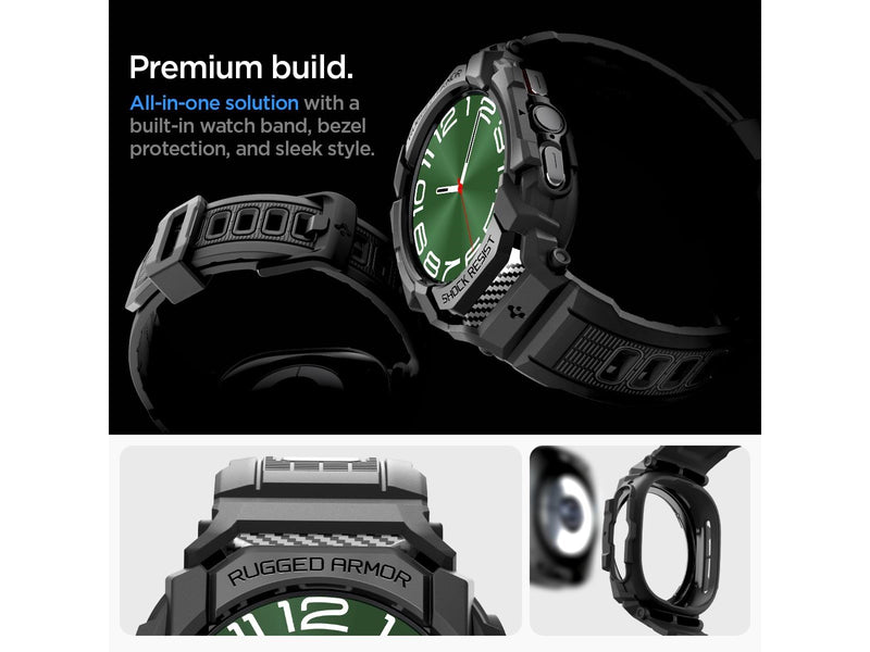 Spigen Rugged Armor Pro - matte black - Samsung Galaxy Watch Ultra