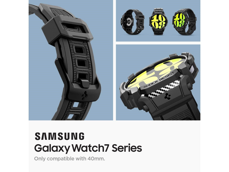 Spigen Rugged Armor Pro - matte black - Samsung Galaxy Watch7 (40mm)